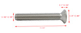 10-32*1-1/4" 100PK Machine Screws English Flat Head Philips Drive Cross Stain