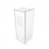 Donation Box,Clear Ghost Acrylic Floor Standing Charity Box with Sign Holder 3488+12065