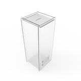 Donation Box, Clear Ghost Acrylic Floor Standing Charity Box 3488