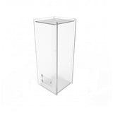 Donation Box, Clear Ghost Acrylic Floor Standing Charity Box 3488