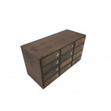FixtureDisplays® 12-Slot Plywood Cellphone iPad Mini Charging Station Locker Assignment Mail Slot Box 15232