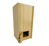 15"x 15" x 31.5",Double Lock Wood (MDF Veneer) Donation Box Tithing Box Fundraising Stand 40004