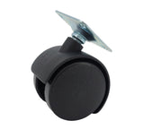 1.5 Inch Plastic Wheel Metal Top Plate 360 Degree Rotation Swivel Caster Black
