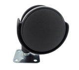 1.5 Inch Plastic Wheel Metal Top Plate 360 Degree Rotation Swivel Caster Black