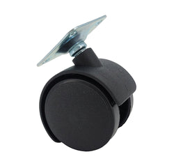 1.5 Inch Plastic Wheel Metal Top Plate 360 Degree Rotation Swivel Caster Black