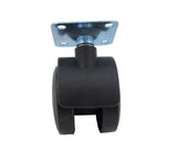 1.5 Inch Plastic Wheel Metal Top Plate 360 Degree Rotation Swivel Caster Black