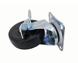 3" PU Furniture Castor Wheel Top Plate Mount Locking Swivel 110lbsCapacity 400600-1PK