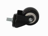 2" M10x15 Threaded Stem PU Wheel 360  Rotation Swivel Caster Black 400700-4PK