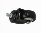 2" M10x15 Threaded Stem PU Wheel 360  Rotation Swivel Caster Black 400700-4PK