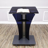 28 Wide Podium Pulpit Lectern on Wheels Church Worship Wedding Funeral Home 451