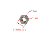 100PK Hex Head Steel Nuts M3.5  5101