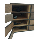 FixtureDisplays® 12-Slot Plywood Cellphone iPad Mini Charging Station Locker Assignment Mail Slot Box 15232