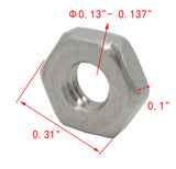 #6-32 Hex Nu Stainless Steel 18-8, Machine Thread 6101