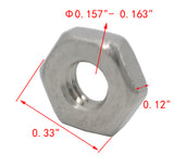 #8-32 Hex Nu Stainless Steel 18-8, Machine Thread 6102