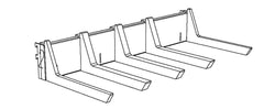 SHELF BEAM KIT, 36" WIDE BRACKET, 8BIN/17 ARM FOR 8" X 17" TRADE FIXTURES SCOOP 700021