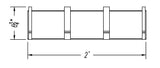 SHELF BEAM KIT, 24" WIDE BRACKET, 8BIN/17 ARM FOR 8" X 17" TRADE FIXTURES SCOOP 700022