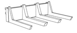SHELF BEAM KIT, 24" WIDE BRACKET, 8BIN/17 ARM FOR 8" X 17" TRADE FIXTURES SCOOP 700022