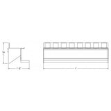 TOP SHELF KIT, 48" W/LS BRACKET/SLD FOR 6" TRADE FIXTURES GRAVITY BINS 700061