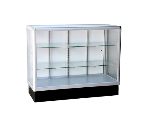 Aluminum showcase full vison 70 inch frame shelf retail store display