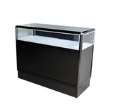 Black aluminum showcase 1/3 vision 48 inch frame shelf retail store display