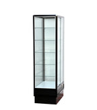 Black aluminum wall showcase 34"LX72"HX20"D frame shelf retail store display
