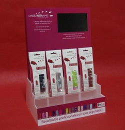 Display, Instant Nail Display with LCD Nail Polish Cosmetic Lotion Display 11038