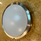FixtureDisplays® Ceiling Light Fixture Flush Mount 16" Diameter 15W (120 Watts Equivalent) 3000K 1150 Lumens Dimmable Light