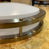 FixtureDisplays® Ceiling Light Fixture Flush Mount 16" Diameter 15W (120 Watts Equivalent) 3000K 1150 Lumens Dimmable Light FIVE UNITS PER LISTING