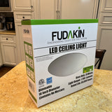 FixtureDisplays® Ceiling Light Fixture Flush Mount 16" Diameter 20W (160 Watts Equivalent) 4000K 1760 Lumens Dimmable Light