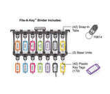 File A Key Binder Letter Size Key Holder Organizer ID Tag Storage Keep Safe LL60020