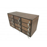 FixtureDisplays® 12-Slot Plywood Cellphone iPad Mini Charging Station Locker Assignment Mail Slot Box 15232