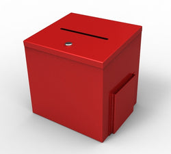 Box, Red Metal Donation Suggestion 9 x 9 x 9 10918
